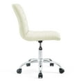 thumbnail image 3 of Modway Ripple Modern Vinyl Armless Mid Back Office Chair in White, 3 of 9