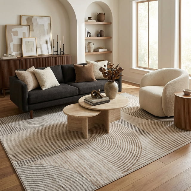 Rug Branch Minimalist Abstract Indoor Area Rug