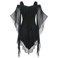 thumbnail image 4 of LOVZFMLL Robes Style Femme Camisole Irrégulière à Empiècements Bretelles Bretelles Robe Gothique, 4 of 7