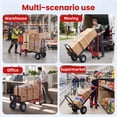 thumbnail image 7 of Veeboto 1000lbs Heavy-Duty Hand Truck 3-in-1 Convertible Folding Hand Truck with Wheels 10" All-Terrain Tires, Collapsible Cart for Moving, Warehouse, Logistics, Home, Office Red, 7 of 7