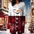 thumbnail image 5 of Duqingm Ladies Christmas Shirts Christmas Shirt Women Merry and Bright Pullover Christmas Lights Graphic T Shirts Xmas Long Sleeves Tops Orange,XL, 5 of 6