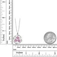 thumbnail image 3 of Gem Stone King 1.97 Ct Round Pink Created Sapphire 925 Sterling Silver Pendant, 3 of 5