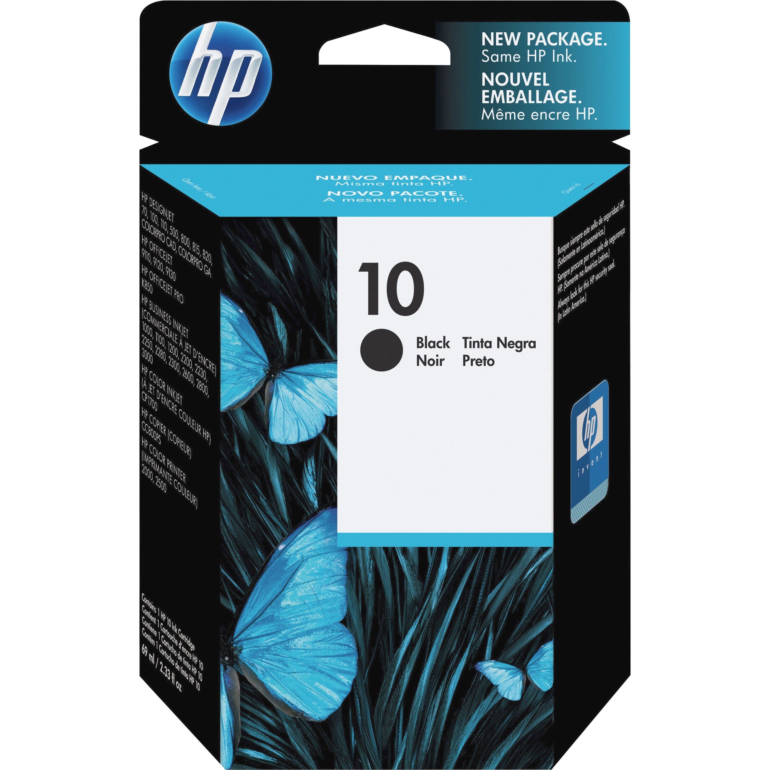 HP 10 Black Original Ink Cartridge (C4844A)