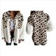 thumbnail image 3 of Chaqueta de Franela Abotonada de para Mujer, con Solapa Afelpada, Larga, Blusa A Cuadros, Otoño Color de Vaca XL, 3 of 6