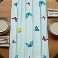 thumbnail image 5 of Table Runners 90 Inches Long Dress Scarves, Easter Farmhouse Coffee/Dining/Kitchen Table Runner for Living Room, Spring Easter Eggs Bunny Teal Wooden Grain 13x90 Inch, 5 of 9