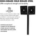 thumbnail image 3 of EcoNesxp Fence Post Bracket Pergola Bracket Deck Post Base Set Black 4" Post 1" 1" Post Base Spikes 4" x 4" Post x 4x4, 3 of 4