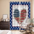 thumbnail image 3 of Kitchen Curtains 84 Inch Length 2 Panels, Independence Day Grommets Window Treatment Curtain, American Flag Leopard Print Love Wooden Thermal Curtains Drapes for Living Room/Bathroom, 3 of 9