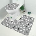 thumbnail image 2 of Halloween Ghost Pattern Bathroom Rugs Sets 3 Piece,Toilet Cover Set,Absorbent Non Slip Bathroom Mats Sets with U-Shaped Contour Rug Toilet Rug Set, 2 of 5
