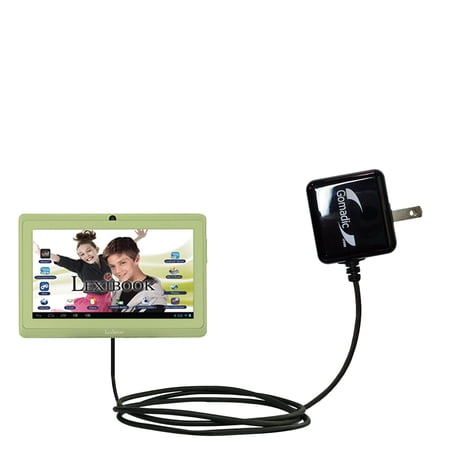 Gomadic Intelligent Compact AC Home Wall Charger suitable for the Lexibook Laptab MFC140EN - High output power with a convenient, foldable plug design