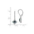 thumbnail image 4 of 1/2 Carat (Ctw) Enhanced Blue & White Diamond Dangle Earrings in Sterling Silver for Women, 4 of 6