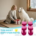 thumbnail image 3 of GASTROPOD 4Pcs Dog Booties,Breathable and Adjustable Dog Shoes for Hot Pavement,Comfortable Mesh Dog Boots,Pink, 3 of 7