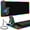Black-without adapter, variant on Miroddi RGB Gaming Mouse Pad with Wireless Charger, LED Mouse Mat with Phone Holder, Ultra-Smooth Surface, Non-Slip Rubber Base, Waterproof Keyboard Pad