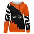 thumbnail image 4 of Blusa de manga larga suelta con estampado de Halloween a la moda para mujer, camisetas informales, sudaderas con capucha Pompotops FGAJ17069, 4 of 5