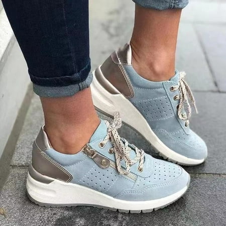 

Alueeu Women s casual shoes Breathable Casual Women s Sneakers Mesh FlatBottom Fashion Wedges Shoes Women s Casual Shoes