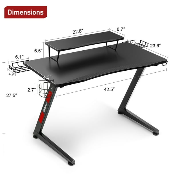 GTRACING Gaming Desk | Glass desks for home office retailers