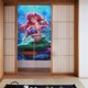 thumbnail image 2 of Cortina de puerta de La Sirenita para puerta, cortina opaca con estampado de patrón, cortina divisoria de ambientes, tapiz para decoración del hogar, 34" de ancho x 56" de largo, 2 of 7