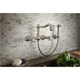 thumbnail image 5 of Rohl Acqui Wall Mount Bridge Kitchen Faucet With Sidespray And Column Spout in Italian Brass - A1456XMWSIB-2, 5 of 5
