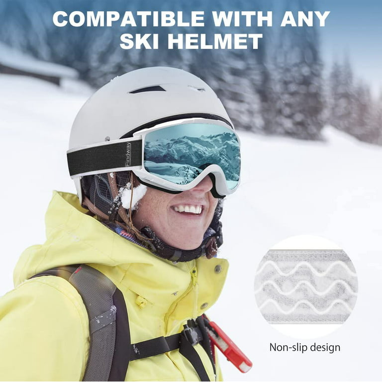 findway Gafas de Esquí, Máscara Gafas Esqui Snowboard Nieve Espejo para  Hombre Mujer Adultos Juventud Jóvenes OTG Compatible con Casco,Anti Niebla  100% Protección UV Gafas de Ventisca : .es: Deportes y aire