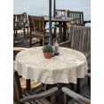 thumbnail image 2 of Outdoor Tablecloth with Umbrella Hole for Patio/Picnic/Party/Camping, Brown Beige Coastal Waterproof Table Cloth Round Cover Washable, Nautical Coral Starfish Shell Turtle Summer (Dia 60"), 2 of 8