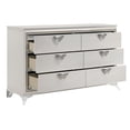 thumbnail image 4 of JERFIT 6-Drawer Dresser for Bedroom, Antique White & Gold Luxury Modern Dresser with Jewelry Trays, Triangle Pull Handles, 4 of 10