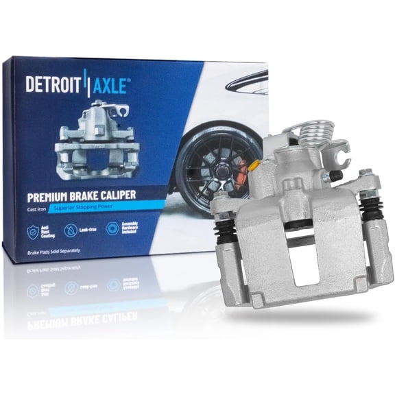 Detroit Axle - Rear Right Brake Caliper for Ford Explorer Police Interceptor Sedan Utility Special Service Police Sedan Taurus Flex Lincoln MKS MKT, Passenger Side Disc Brake Caliper with Bracket