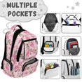 thumbnail image 7 of Pzuqiu Pink Deer Bow School Backpacks 17 Inch Large Capacity Kids Teenagers Schoolbags Bookbags Casual Travel Daypack with Front Zipper Breathable Teen Girls Boys Backpack, 7 of 7