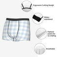 thumbnail image 5 of Wukai Blue Checkboard Print Men’s Underwear Breathable Boxer Briefs,&nbsp;Moisture Wicking & Breathable-X-Large, 5 of 7