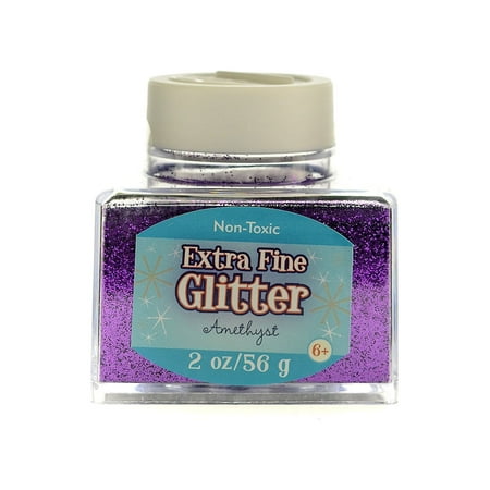 UPC: 0804551873508 | Extra Fine Glitter amethyst  2 oz.  stackable jar (pack of 4)