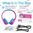 thumbnail image 2 of Contixo KB6 Audífonos Inalámbricos Bluetooth para Niños con Micrófono, Control de Volumen, Luces LED y Conexión 3.5mm, 2 of 8