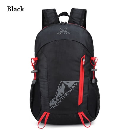 Unisex Traveling Outdoor Sports Cycling Hiking Rucksack Mountaineering Bag Folding Backpack Waterproof BLACK