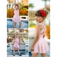 thumbnail image 7 of Oudiya Girls Hollow Back Ballet Leotard with Skirt Sleeveles Ballerina Dance Dress for Kids 3-11Y, 7 of 7