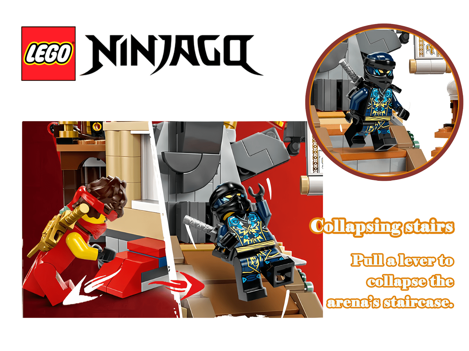 チ*ま LEGO NINJAGO 71818 Tournament Battle Arena – 659 Piece Build