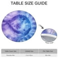 thumbnail image 6 of Purple Blue Tie Dye Pattern Round Fitted Tablecloth with Elastic Edge,Dining Table Cover Waterproof,Outdoor Round Tablecloth for Camping,Dining,Indoor and Outdoor, 6 of 7