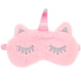 thumbnail image 1 of Pink Plush Fluffy Eye Masks Unicorn Design Sleep Eyeshade Lightweight Comfortable Night Blindfold for Sleeping Travel Work Naps, 1 of 5