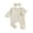 Khaki, variant on BemeyourBBs Baby Girl Fall Footies and Headband 2 Pcs Set Plaid Long Sleeve Romper