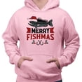 thumbnail image 2 of Merry Fishmas Hoodie Sweatshirt Unisex Small Pink, 2 of 5