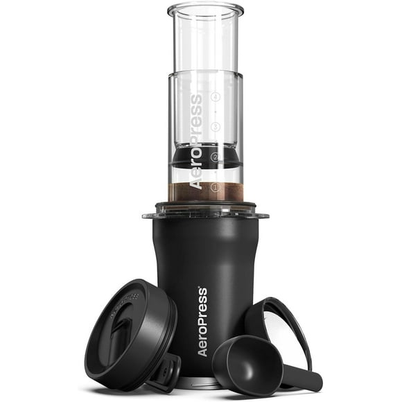 Cafetera AeroPress Go Plus portátil para viajes, color negro
