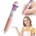 thumbnail image 4 of 3 Pack Multicolor Ballpoint Pens, 10-in-1 Colored Ballpoint Pen, 0.8mm Fine Point Smooth Writing, Retractable Ballpoint Pens for Office Classroom Study Work, 4 of 9