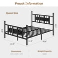 thumbnail image 2 of Vintage Round Metal Bed Frame with Storage. Includes Headboard & Footboard. Easy, Quiet Assembly. No Box Spring, 2 of 7