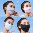 thumbnail image 4 of Mascarilla de seda de hielo de verano para mujer, de moda, transpirable, fina, con protección UV, para esquinas de los ojos, para exteriores, 4 of 6