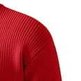 thumbnail image 4 of DPTALR George Men Casual Fashion，Stand-up Collar，Elastic Knit Zipper Cardigan Long Sleeve Sweater Coat,Red Big and Tall Men M, 4 of 5