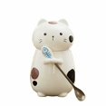 thumbnail image 1 of Cute Cat Ceramic Cup 3D Fun Coffee Cup with Cover and Stirring Spoon Creative Birthday Gift, Couple Cup, 1 of 4
