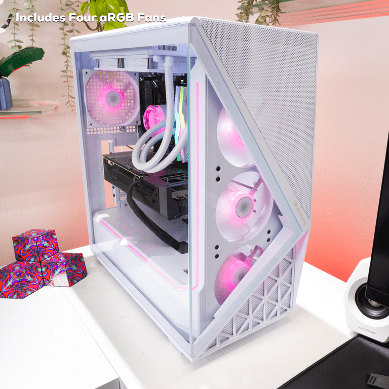 iBUYPOWER Slate White Gaming PC Desktop Computer Intel Core Ultra