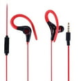 thumbnail image 1 of Opolski 3.5mm Universal Ear Hook Wired Earphone Bass Stereo Sports Headphone with Mic, 1 of 6