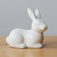 thumbnail image 4 of GUOOL 2 Pieces Modern Ceramic Rabbit Figurine, Sculpture Decor Ornament Bunny, 4 of 9