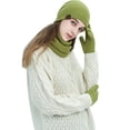 thumbnail image 1 of Hat Scarf Gloves Set Classic Unisex Thermal Gloves Loop Scarf Ribbed Knit Cap, 1 of 10