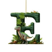 Dinosaur 26 Letters Acrylic Pendant Home Decoration Car Pendant Backpack Pendant