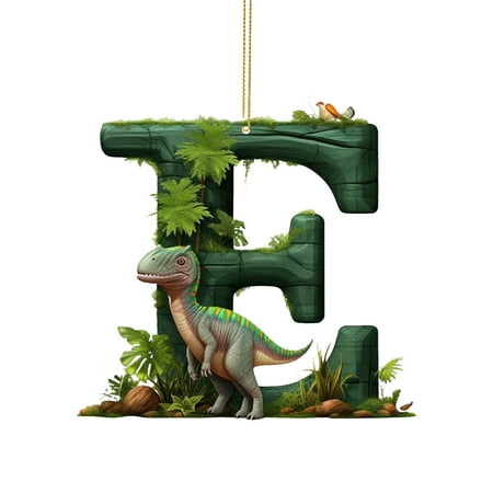 

Jungdeepe Dinosaur 26 Letters Acrylic Pendant Home Decoration Car Pendant Backpack Pendant Large Easter Eggs Decorations Beaded Garland Wreath Dog Hanging Ornament Garland for Centerpiece Christmas