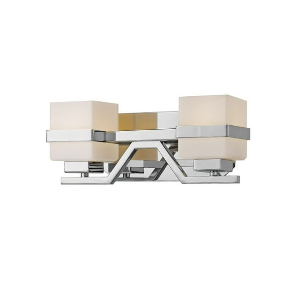 16W 2 Led Vanity Light Fixture in Fusion Style 13.5 inches Wide By 5.4 inches High-Chrome Finish Bailey Street Home 372-Bel-2272365