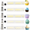 thumbnail image 3 of 5 Pcs Large Piping Bags and Tips,Eclairs Churros Macaron Meringues Drop Flower Piping Tips for Cake Cupcake Cookie Decorating, 3 of 7